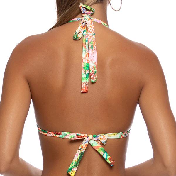 Multicolor Opulent Eden Triangle Halter Top - Image 2